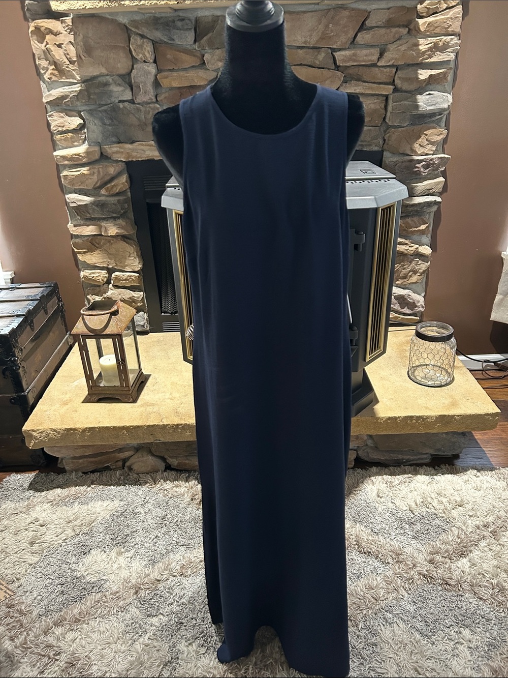 MSK Navy Sleeveless Maxi Dress